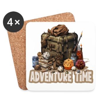 Role-playing, Adventure time, Fantasy gear - Coasters (set of 4) - white - Front
