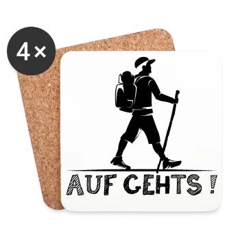 Wandern Travel Laufen Natur Outdoor Bushcraft - Untersetzer (4er-Set) - Weiß - Vorne