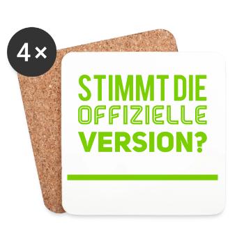 stimmt die offizielle Version - Untersetzer (4er-Set) - Weiß - Vorne