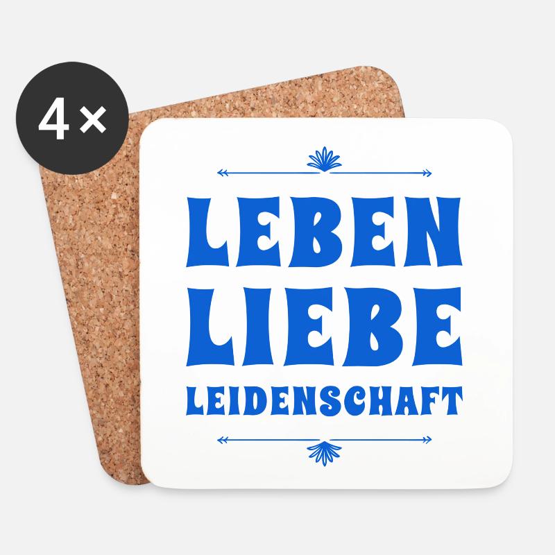 ich liebe mein Leben - Untersetzer (4er-Set) - Weiß