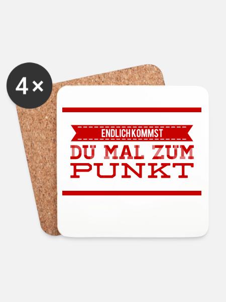 du redest zuviel - Untersetzer (4er-Set) - Weiß