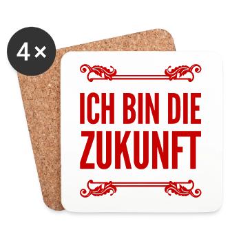 ich bin die Zukunft - Untersetzer (4er-Set) - Weiß - Vorne
