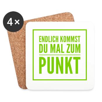 du bist eine Laberbacke - Untersetzer (4er-Set) - Weiß - Vorne