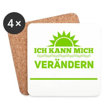 Veränderung ist möglich - Untersetzer (4er-Set) - Weiß - Vorne