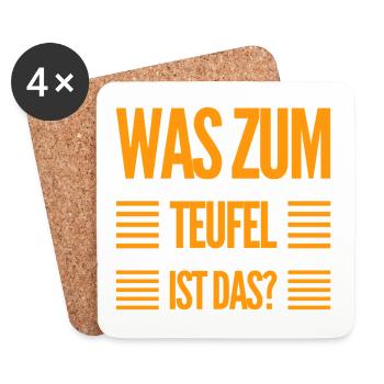was ist das? - Untersetzer (4er-Set) - Weiß - Vorne