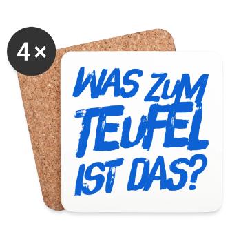 was zum Teufel ist das - Untersetzer (4er-Set) - Weiß - Vorne