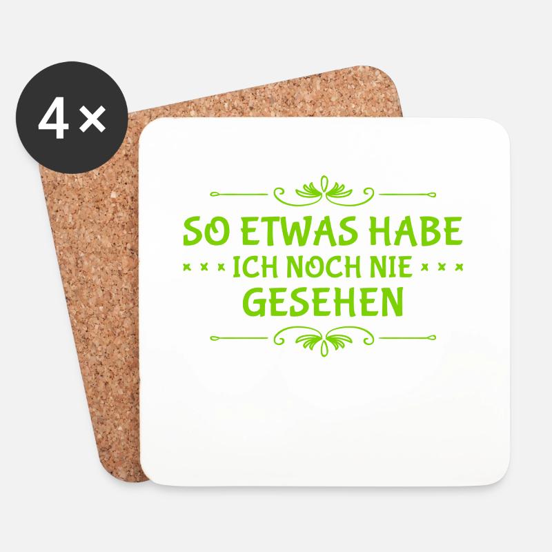 ich entdecke Neues - Untersetzer (4er-Set) - Weiß
