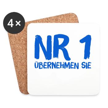 Nr. 1, sie sind dran - Untersetzer (4er-Set) - Weiß - Vorne