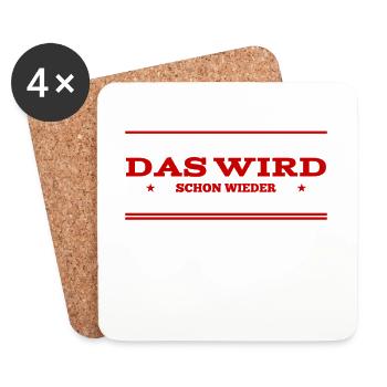 Kopf hoch - Untersetzer (4er-Set) - Weiß - Vorne