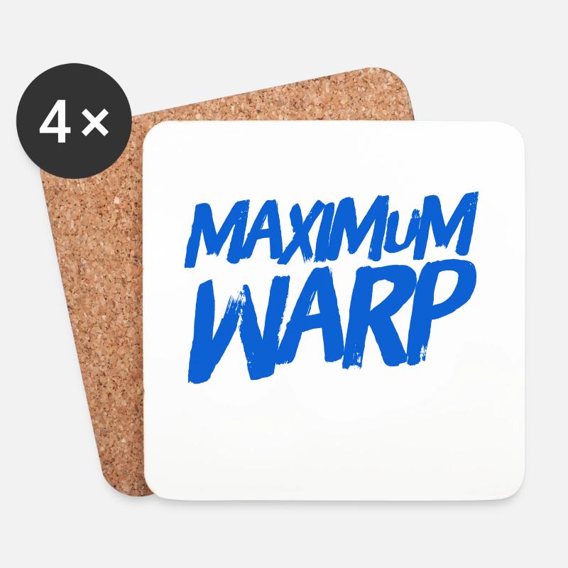 wir fliegen mit maximalem Warp - Untersetzer (4er-Set) - Weiß
