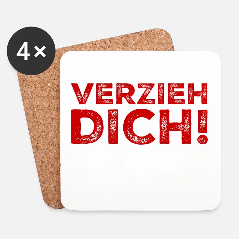 hau ab - Untersetzer (4er-Set) - Weiß