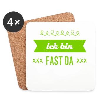nur noch ein kleines Stück - Untersetzer (4er-Set) - Weiß - Vorne