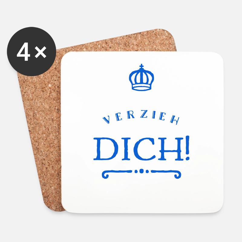 du bist hier nicht willkommen - Untersetzer (4er-Set) - Weiß