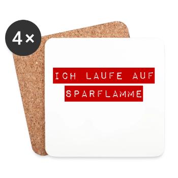 ich mache nur das Nötigste - Untersetzer (4er-Set) - Weiß - Vorne