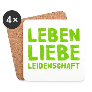 das ist mir wichtig - Untersetzer (4er-Set) - Weiß - Vorne