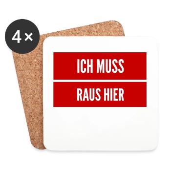 ich halte es nicht mehr aus - Untersetzer (4er-Set) - Weiß - Vorne