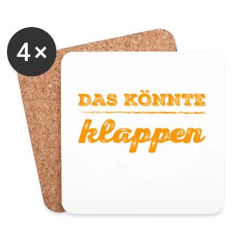 die Chancen stehen gut - Untersetzer (4er-Set) - Weiß - Vorne
