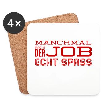 von Zeit zu Zeit arbeite ich gern - Untersetzer (4er-Set) - Weiß - Vorne