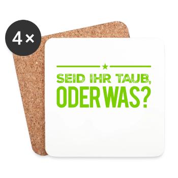ignoriert ihr mich? - Untersetzer (4er-Set) - Weiß - Vorne