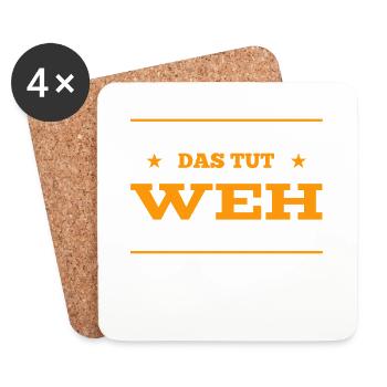 zum fremdschämen - Untersetzer (4er-Set) - Weiß - Vorne
