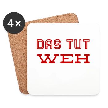 wie peinlich - Untersetzer (4er-Set) - Weiß - Vorne
