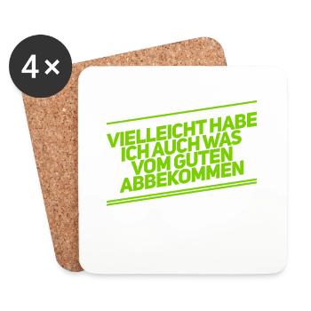 ich habe positive Eigenschaften abbekommen - Untersetzer (4er-Set) - Weiß - Vorne