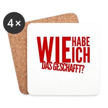 es ist geschafft - Untersetzer (4er-Set) - Weiß - Vorne