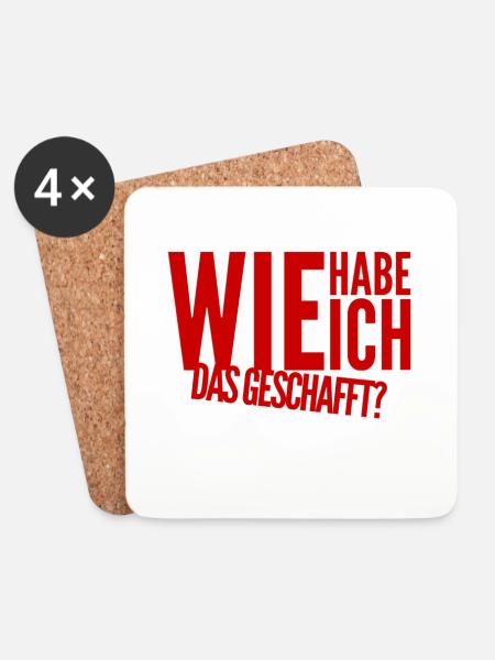 es ist geschafft - Untersetzer (4er-Set) - Weiß
