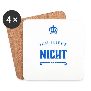 keine Lust zu fliegen - Untersetzer (4er-Set) - Weiß - Vorne