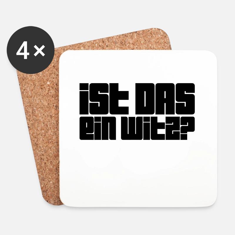 soll das witzig sein? - Untersetzer (4er-Set) - Weiß