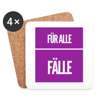 Vorsicht ist besser als Nachsicht - Untersetzer (4er-Set) - Weiß - Vorne