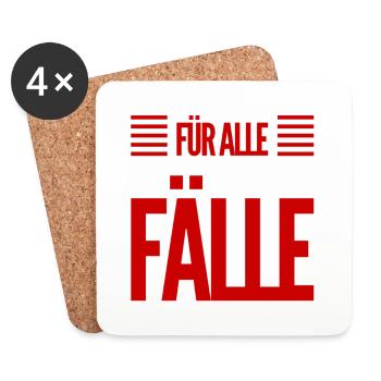für alle Fälle - Untersetzer (4er-Set) - Weiß - Vorne