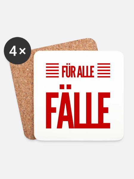 für alle Fälle - Untersetzer (4er-Set) - Weiß