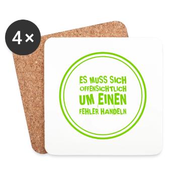 offenkundiger Fehler - Untersetzer (4er-Set) - Weiß - Vorne