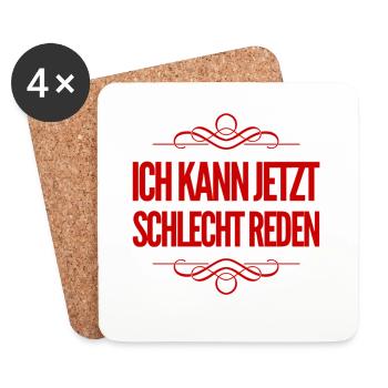 schlechter Zeitpunkt - Untersetzer (4er-Set) - Weiß - Vorne