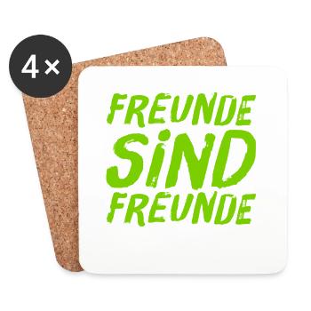 Freunde sind toll - Untersetzer (4er-Set) - Weiß - Vorne