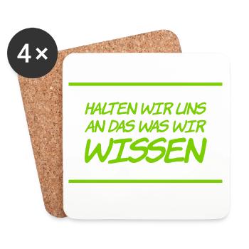 halten wir uns an die Fakten - Untersetzer (4er-Set) - Weiß - Vorne