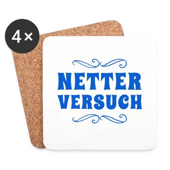 du hast es versucht - Untersetzer (4er-Set) - Weiß - Vorne