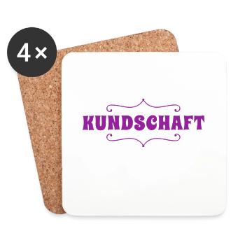 endlich Kundschaft - Untersetzer (4er-Set) - Weiß - Vorne