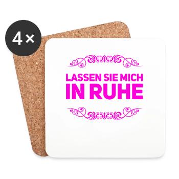 lassen sie mich in Ruhe - Untersetzer (4er-Set) - Weiß - Vorne
