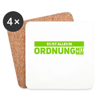 es ist alles in Ordnung - Untersetzer (4er-Set) - Weiß - Vorne
