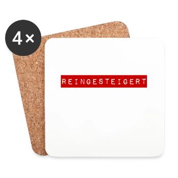 reinsteigern geht immer - Untersetzer (4er-Set) - Weiß - Vorne