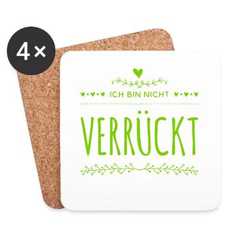 ich bin total normal - Untersetzer (4er-Set) - Weiß - Vorne
