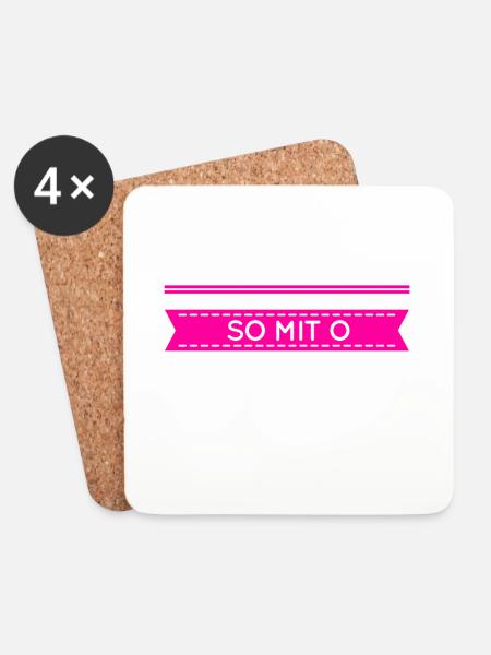 so mit o - Untersetzer (4er-Set) - Weiß