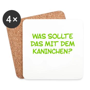 das Rätsel um das Kaninchen - Untersetzer (4er-Set) - Weiß - Vorne