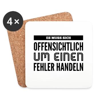 augenscheinlicher Fehler - Untersetzer (4er-Set) - Weiß - Vorne