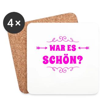 hat es dir gefallen? - Untersetzer (4er-Set) - Weiß - Vorne