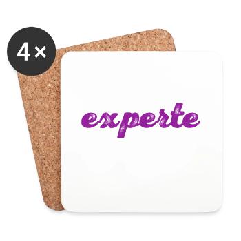 so sieht ein Experte aus - Untersetzer (4er-Set) - Weiß - Vorne