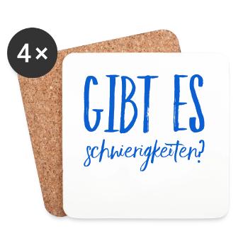 wird es schwer? - Untersetzer (4er-Set) - Weiß - Vorne