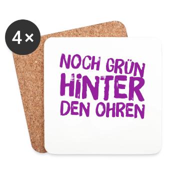 noch grün hinter den Ohren - Untersetzer (4er-Set) - Weiß - Vorne